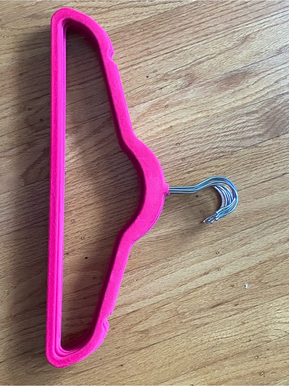 Non-Slip Velvet Clothing Hangers 10 pack  - Hot Pink